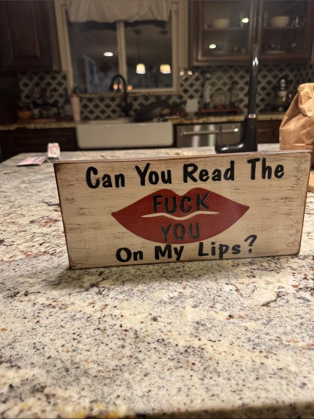Wooden decorative sign